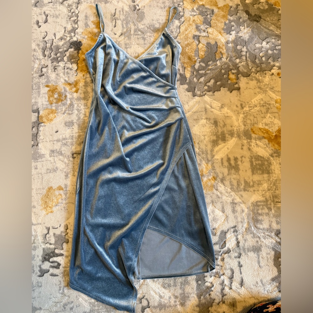 Blue Blush  Blue Mini Dress